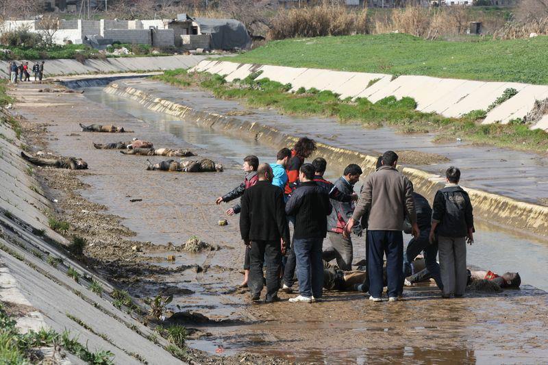 (العربية) مجزرة “نهر قويق” في حلب حلقة في مسلسل إجرام النظام السوري